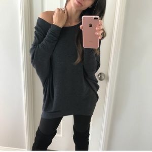 Cozy Charcoal Dolman Knit Sweater 🔄 Reposh